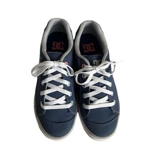 Girls Teens DC Chelsea TX Skateboard Sneakers Shoes Canvas Upper Blue Size 8